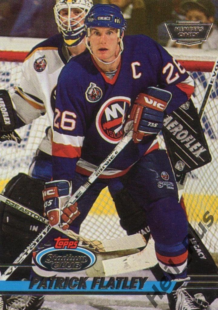 Хоккей; Карточка Patrick Flatley/Пэт Флэтли New York Islanders/Айлендерс НХЛ/NHL