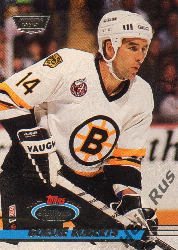 Хоккей Карточка Gordie Roberts/Горди Робертс Boston Bruins/Бостон Брюинз НХЛ/NHL