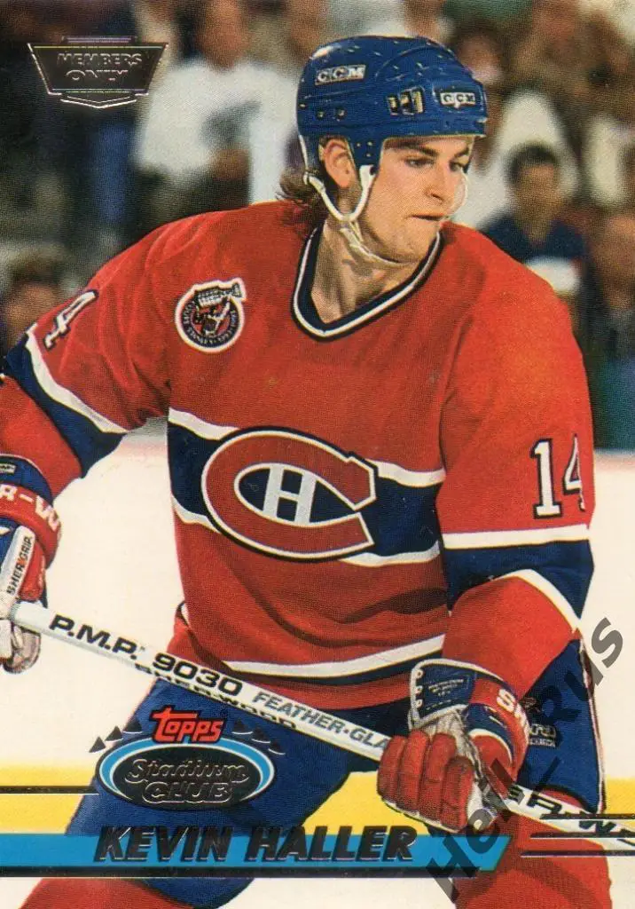 Хоккей. Карточка Kevin Haller/Кевин Холлер (Montreal Canadiens/Монреаль) НХЛ/NHL