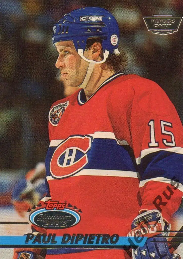 Хоккей Карточка Paul DiPietro/Пол ДиПьетро Montreal Canadiens / Монреаль НХЛ/NHL