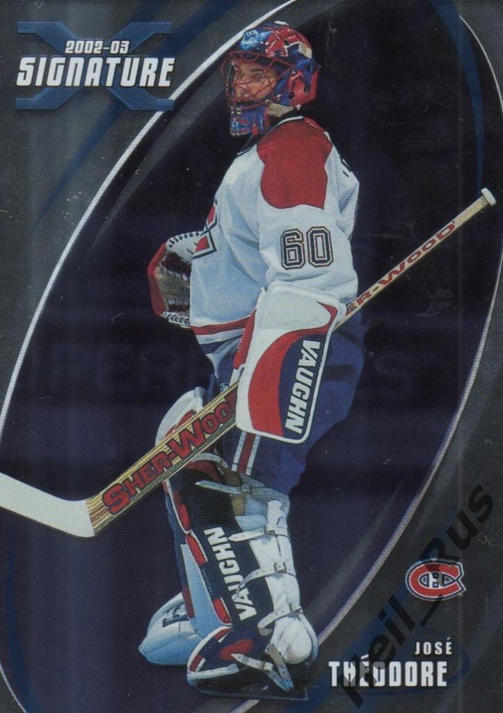 Хоккей. Карточка Jose Theodore/Жозе Теодор Montreal Canadiens / Монреаль НХЛ/NHL