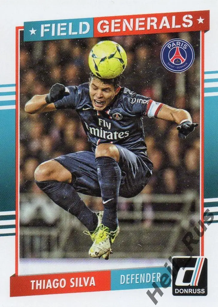 Футбол. Карточка Thiago Silva / Тиаго Силва (Пари Сен-Жермен) Panini/Панини 2015