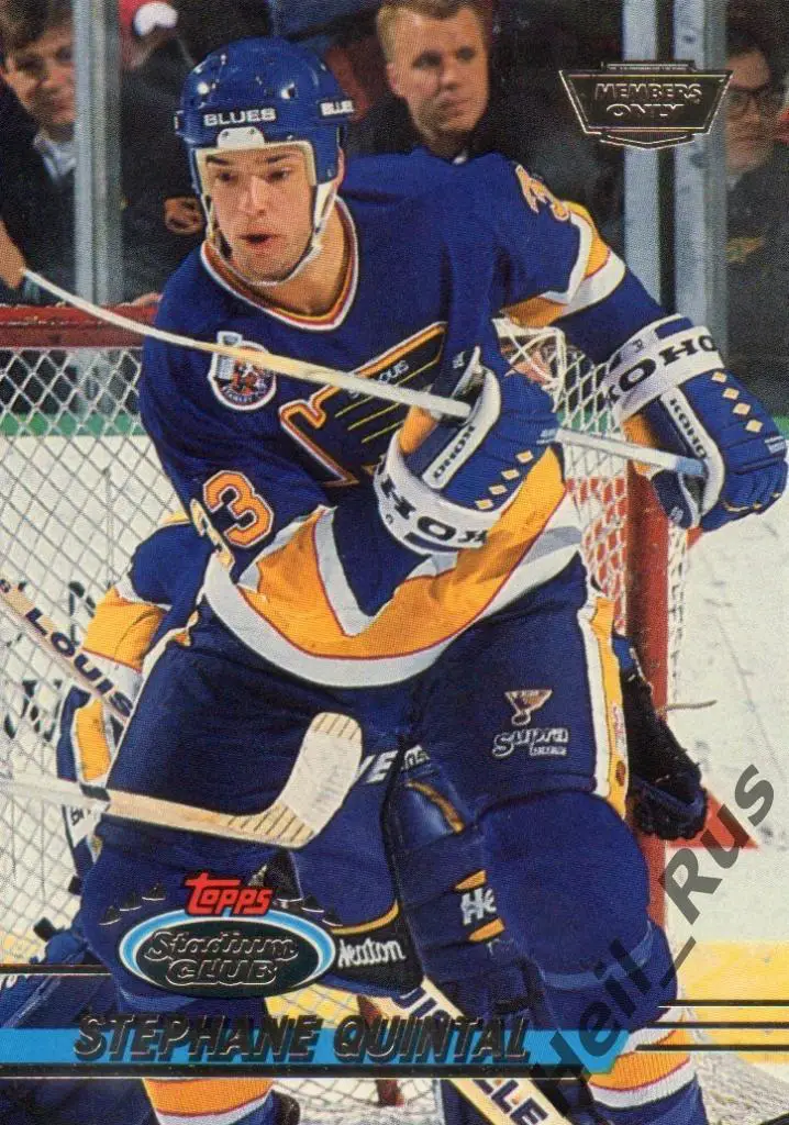 Хоккей Карточка Stephane Quintal / Стефан Куинтал (St. Louis Blues/Блюз) НХЛ/NHL