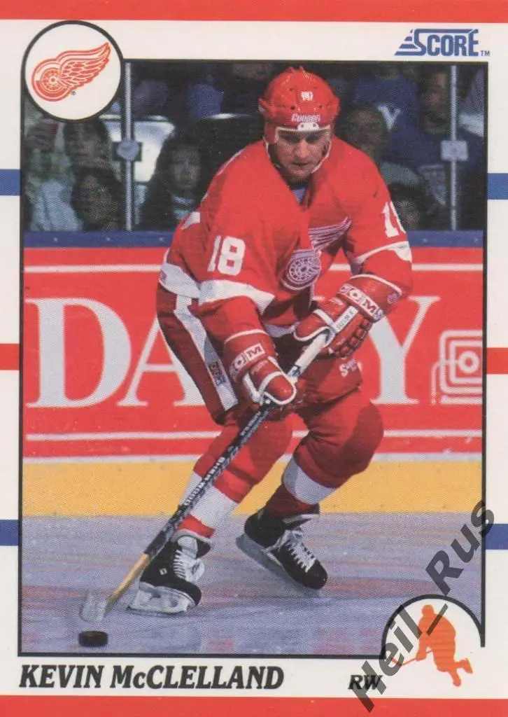 Хоккей. Карточка Kevin McClelland/Кевин Макклелланд (Detroit Red Wings) НХЛ/NHL