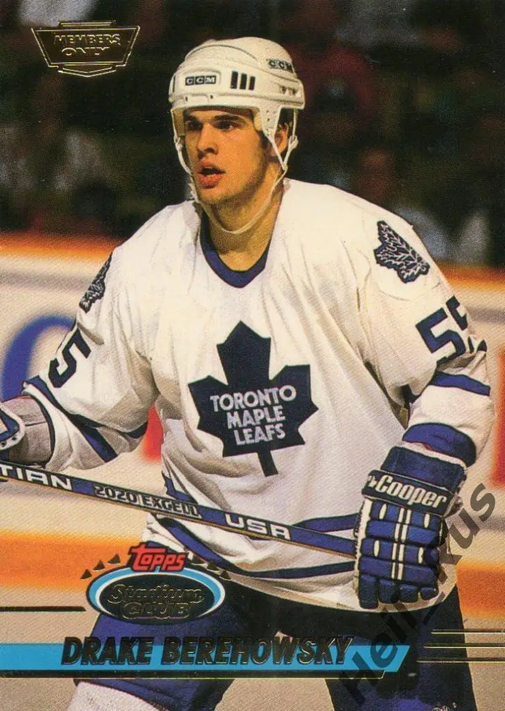 Хоккей. Карточка Drake Berehowsky/Дрейк Береховски (Toronto Maple Leafs) НХЛ/NHL