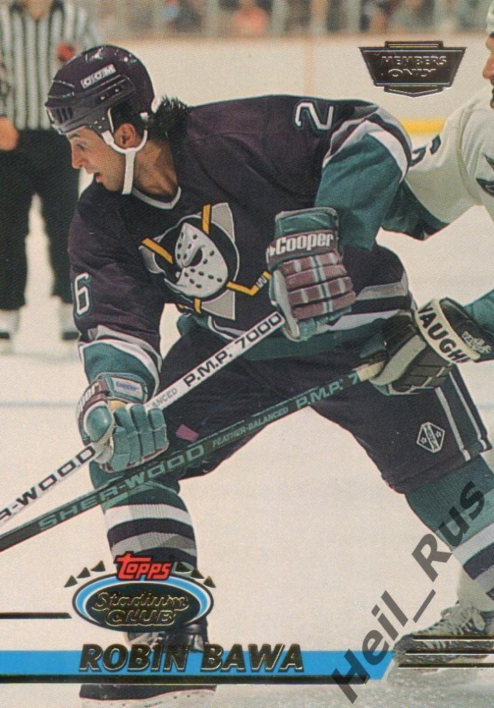 Хоккей. Карточка Robin Bawa/Робин Бауа Mighty Ducks of Anaheim / Анахайм НХЛ/NHL