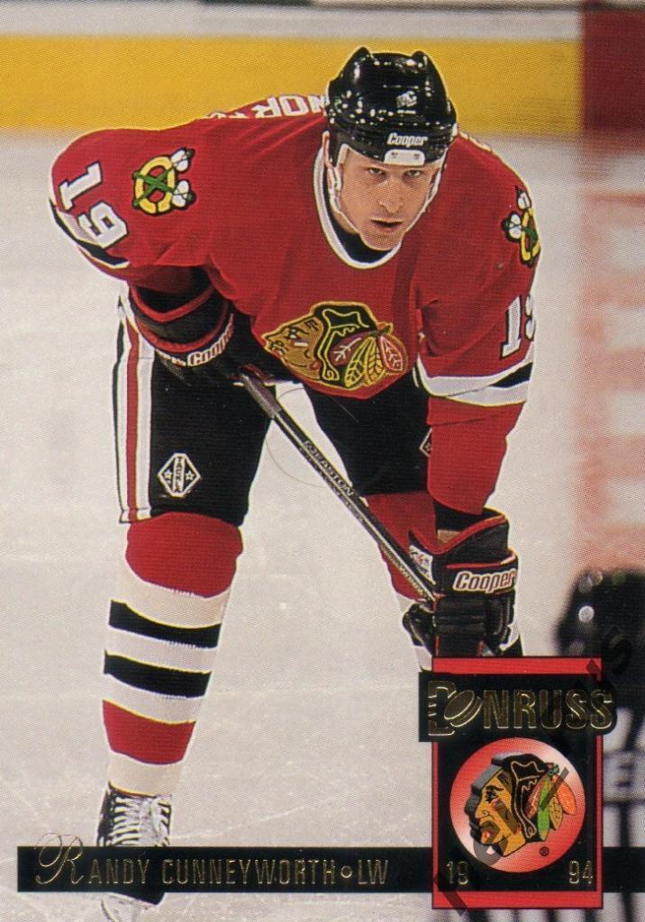 Хоккей. Карточка Randy Cunneyworth/Рэнди Канниворт (Chicago Blackhawks) НХЛ/NHL