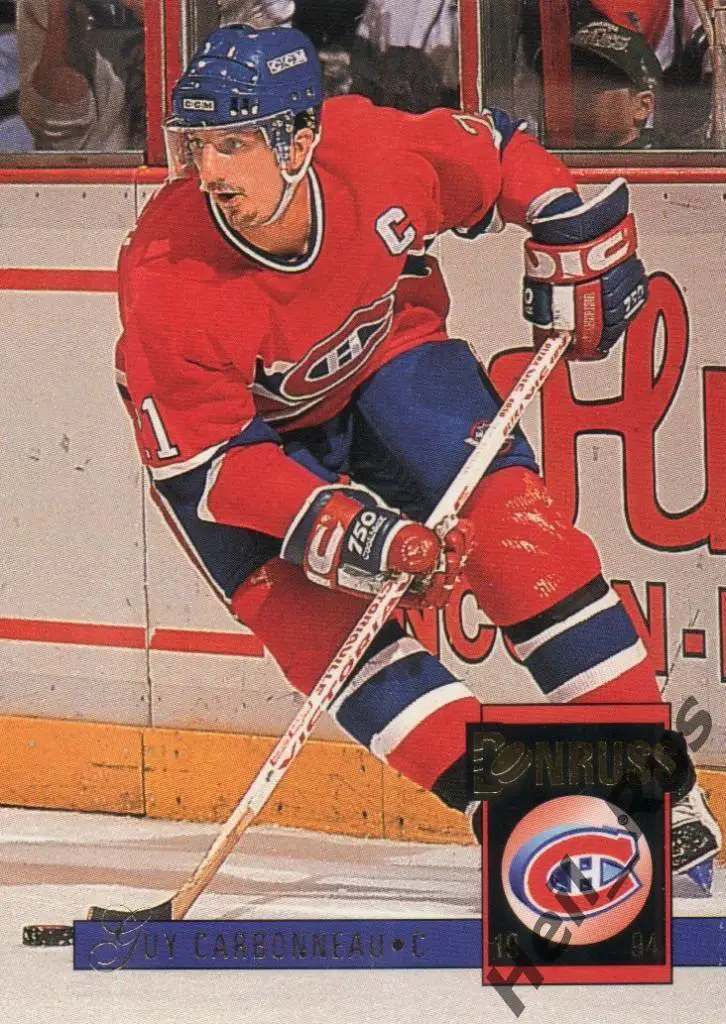Хоккей Карточка Guy Carbonneau/Ги Карбонно Montreal Canadiens / Монреаль NHL/НХЛ