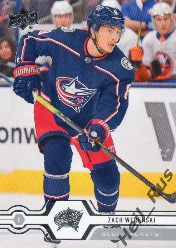 Хоккей. Карточка Zach Werenski/Зак Веренски (Columbus Blue Jackets) НХЛ/NHL