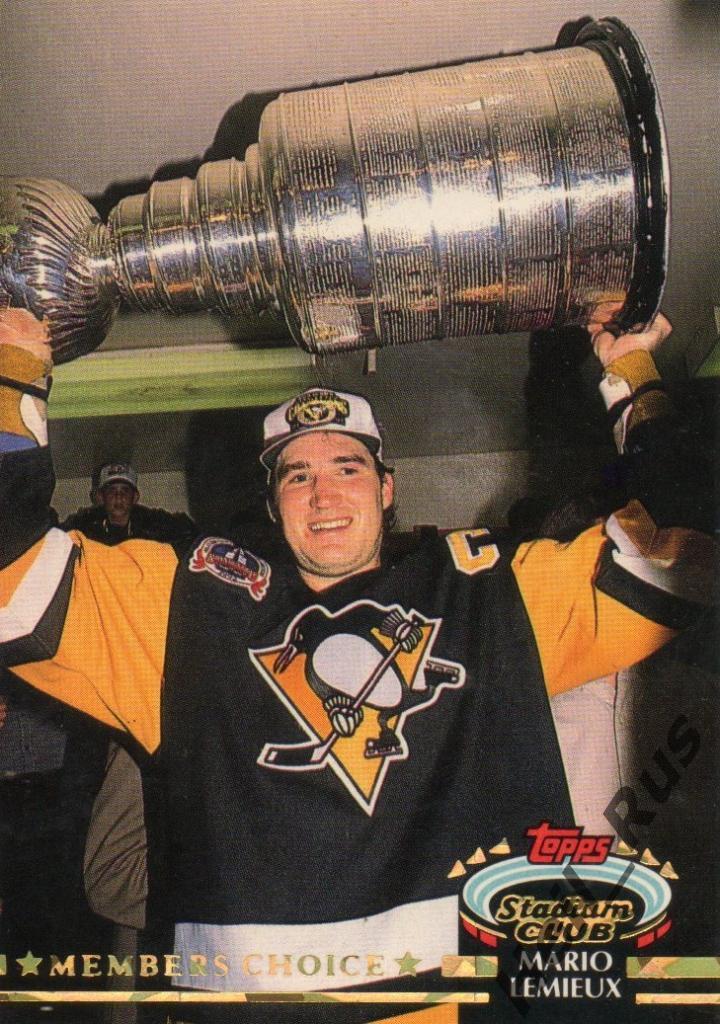 Хоккей Карточка Mario Lemieux/Марио Лемье Pittsburgh Penguins/Питтсбург НХЛ/NHL