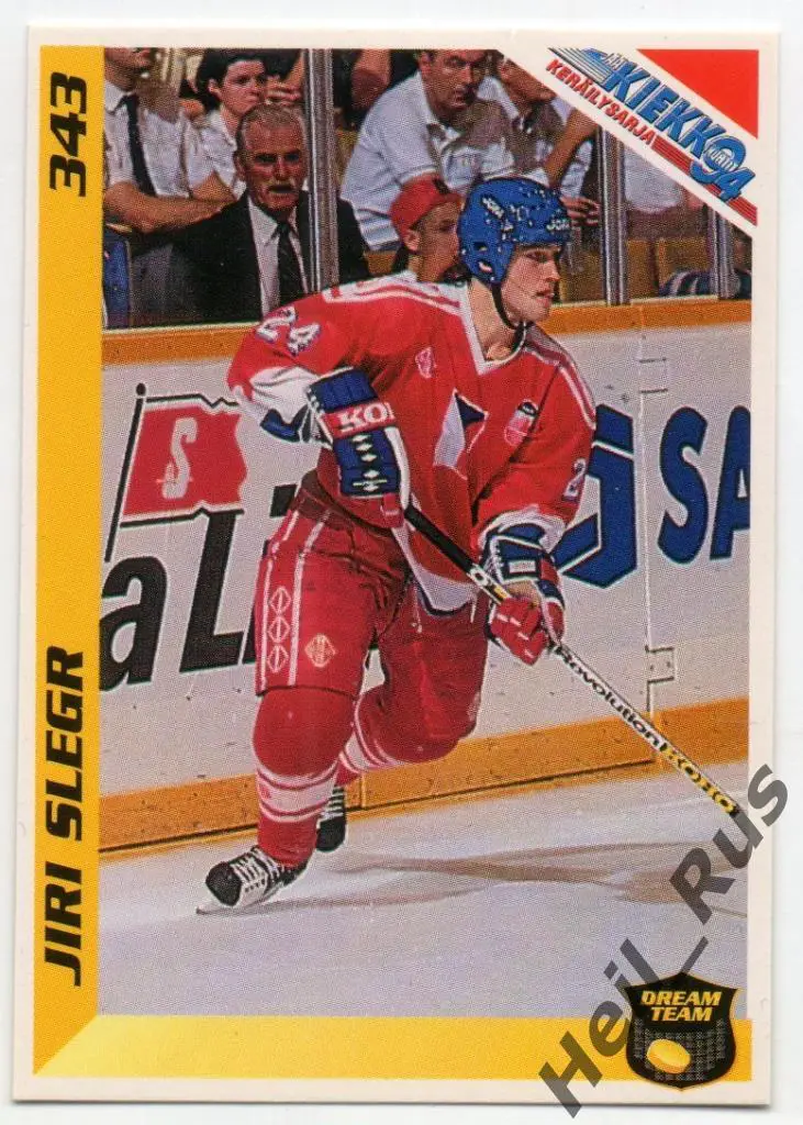 Хоккей. Карточка Иржи Шлегр (Чехия, Vancouver Canucks, Авангард Омск) НХЛ/NHL