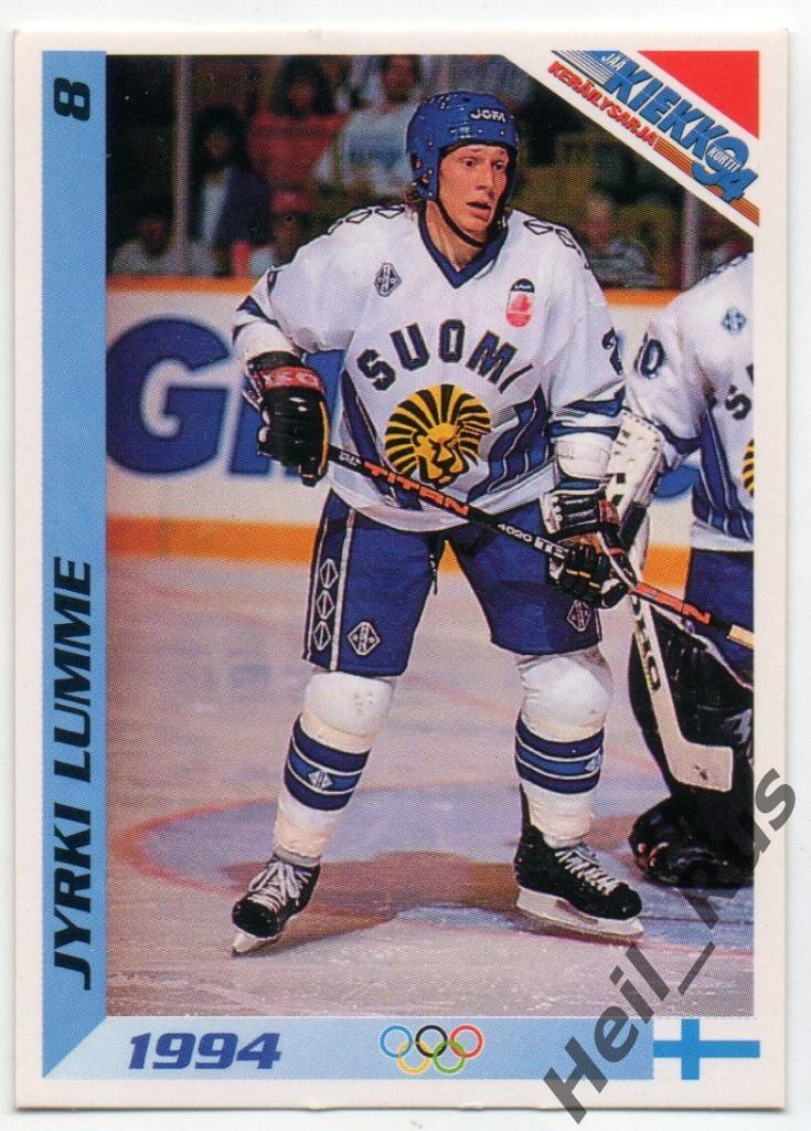 Хоккей Карточка Jyrki Lumme/Юрки Лумме Финляндия, Vancouver Canucks НХЛ/NHL 1994