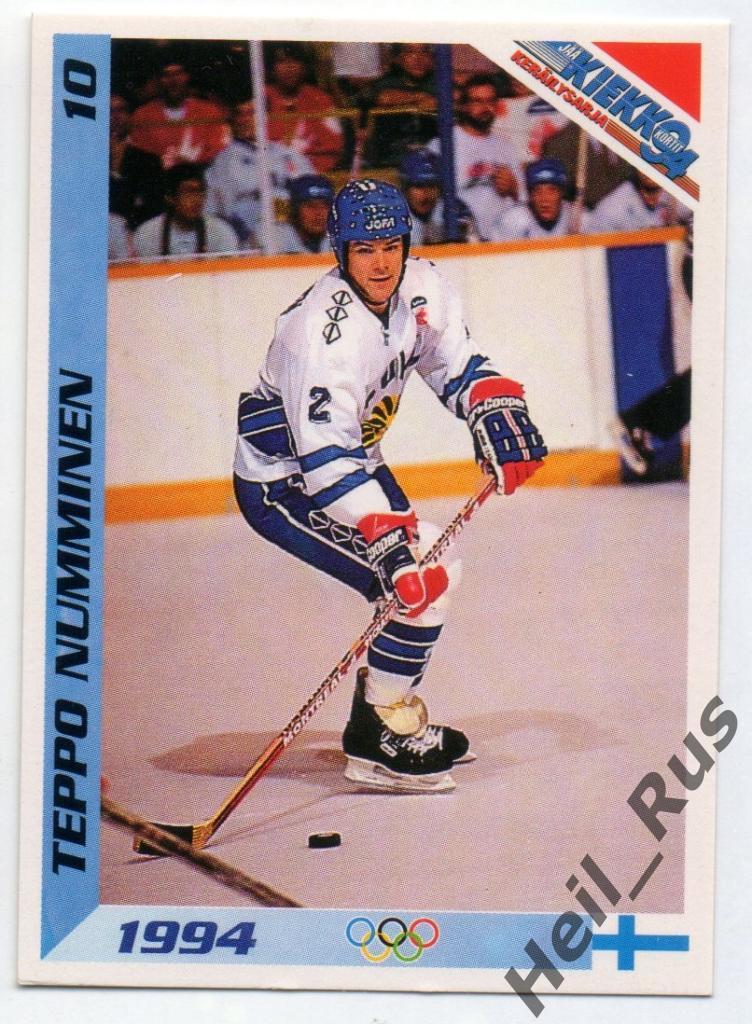 Хоккей Карточка Teppo Numminen/Теппо Нумминен (Финляндия, Winnipeg Jets) НХЛ/NHL
