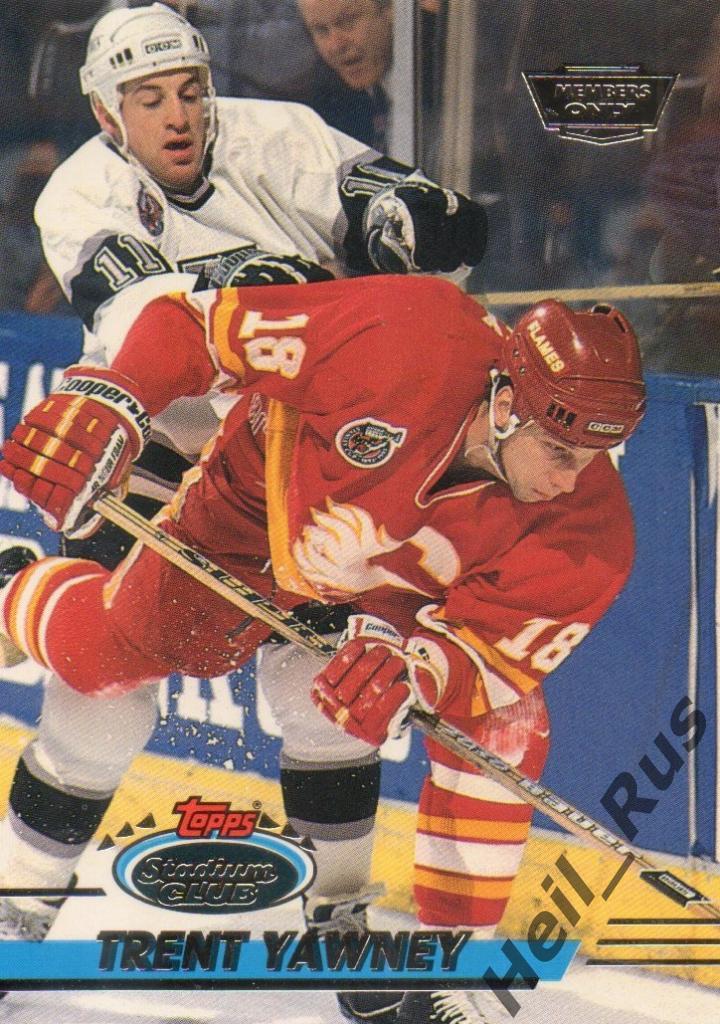 Хоккей. Карточка Trent Yawney/Трент Йони (Calgary Flames/Калгари Флэймз) НХЛ/NHL