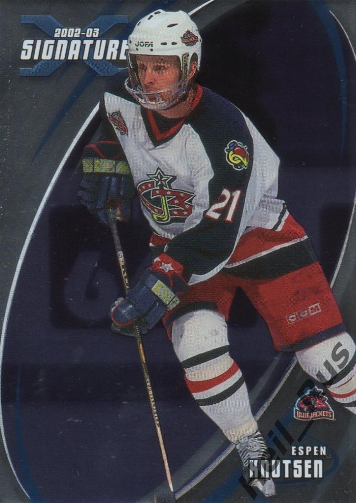Хоккей. Карточка Espen Knutsen / Эспен Кнутсен (Columbus Blue Jackets) НХЛ/NHL