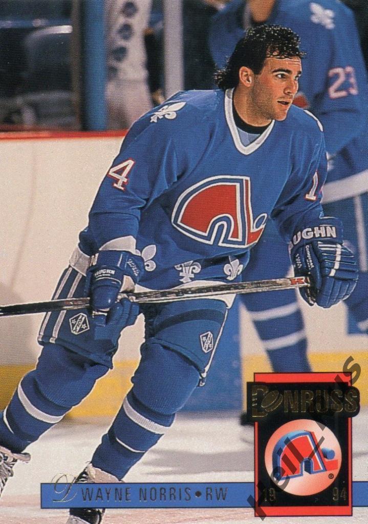 Хоккей. Карточка Dwayne Norris/Дуэйн Норрис (Quebec Nordiques/Квебек) НХЛ/NHL