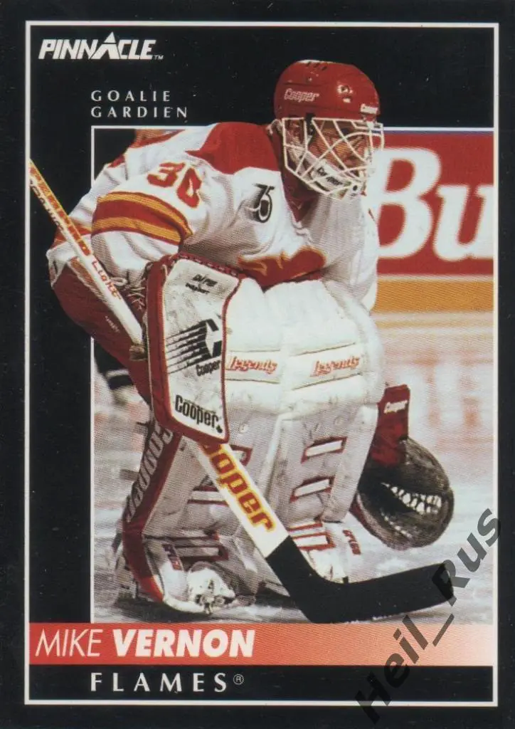 Хоккей Карточка Mike Vernon/Майк Вернон (Calgary Flames/Калгари Флэймз) НХЛ/NHL