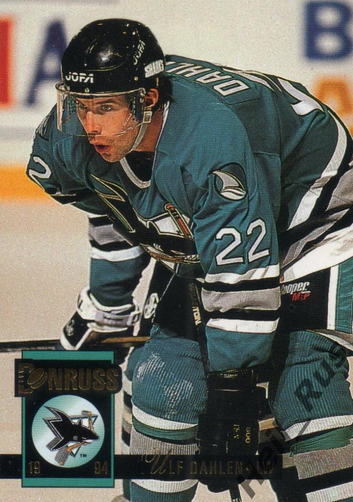 Хоккей. Карточка Ulf Dahlen/Ульф Дален (San Jose Sharks/Сан-Хосе Шаркс) НХЛ/NHL
