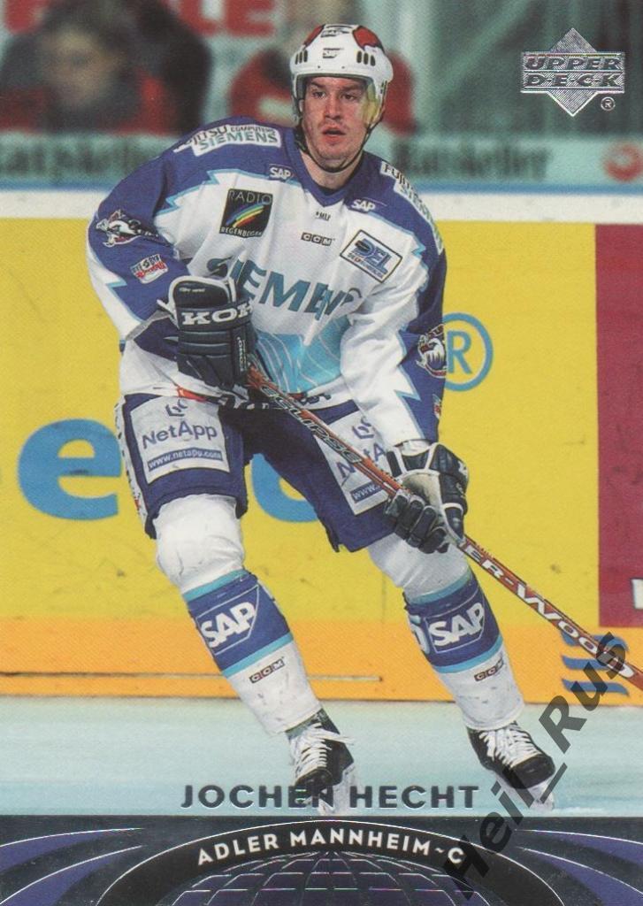 Хоккей. Карточка Jochen Hecht/Йохен Хехт (Adler Mannheim/Адлер Мангейм) НХЛ/NHL