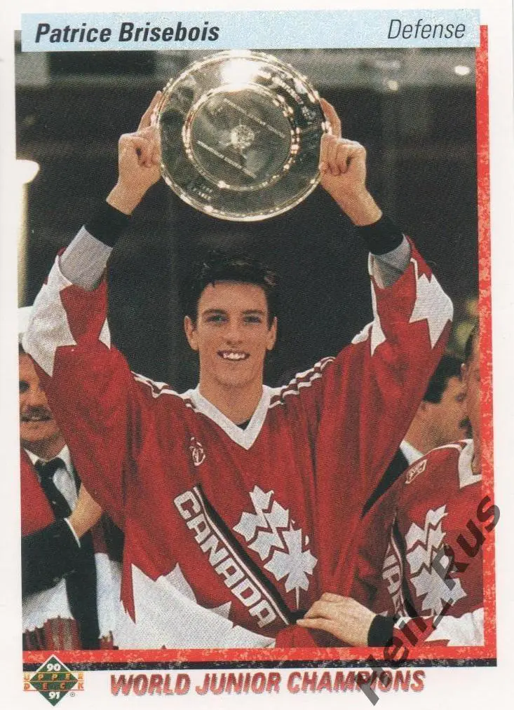 Хоккей Карточка Patrice Brisebois/Патрис Бризбуа (Canada/Канада) НХЛ/NHL 1990-91