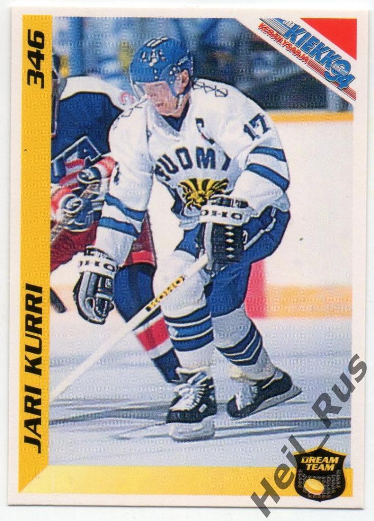 Хоккей Карточка Jari Kurri/Яри Курри (Финляндия, Йокерит Хельсинки) НХЛ/NHL 1994
