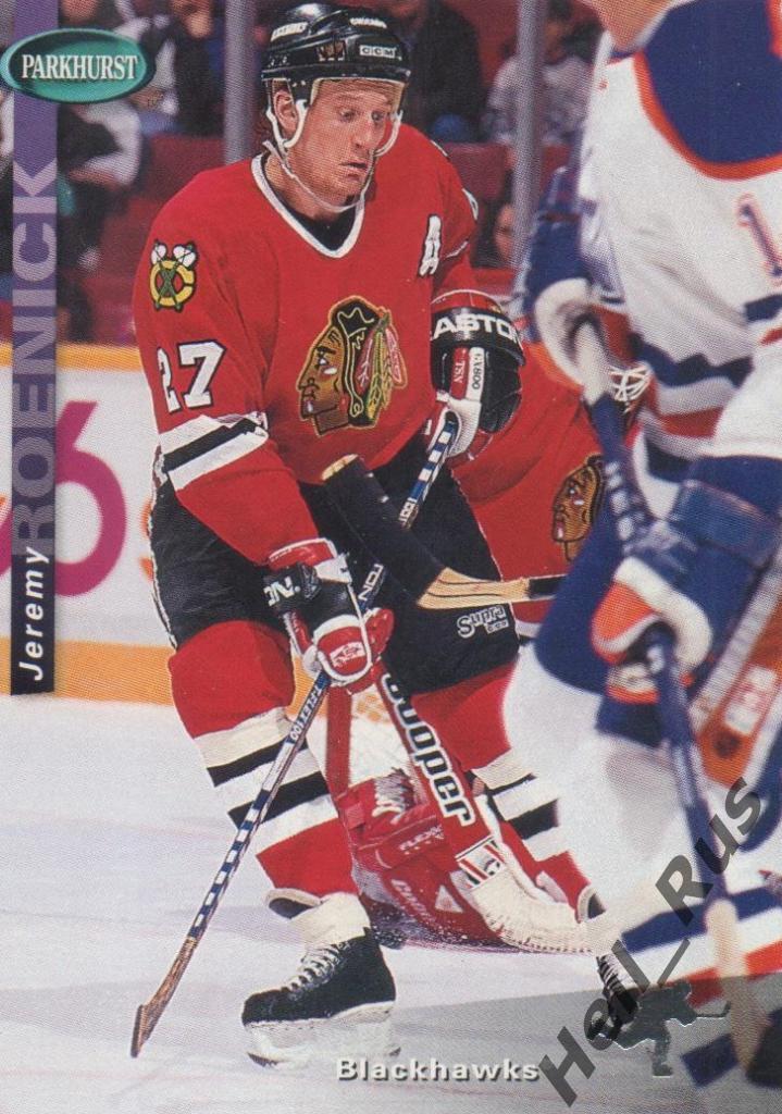 Хоккей Карточка Jeremy Roenick/Джереми Реник (Chicago Blackhawks/Чикаго) НХЛ/NHL