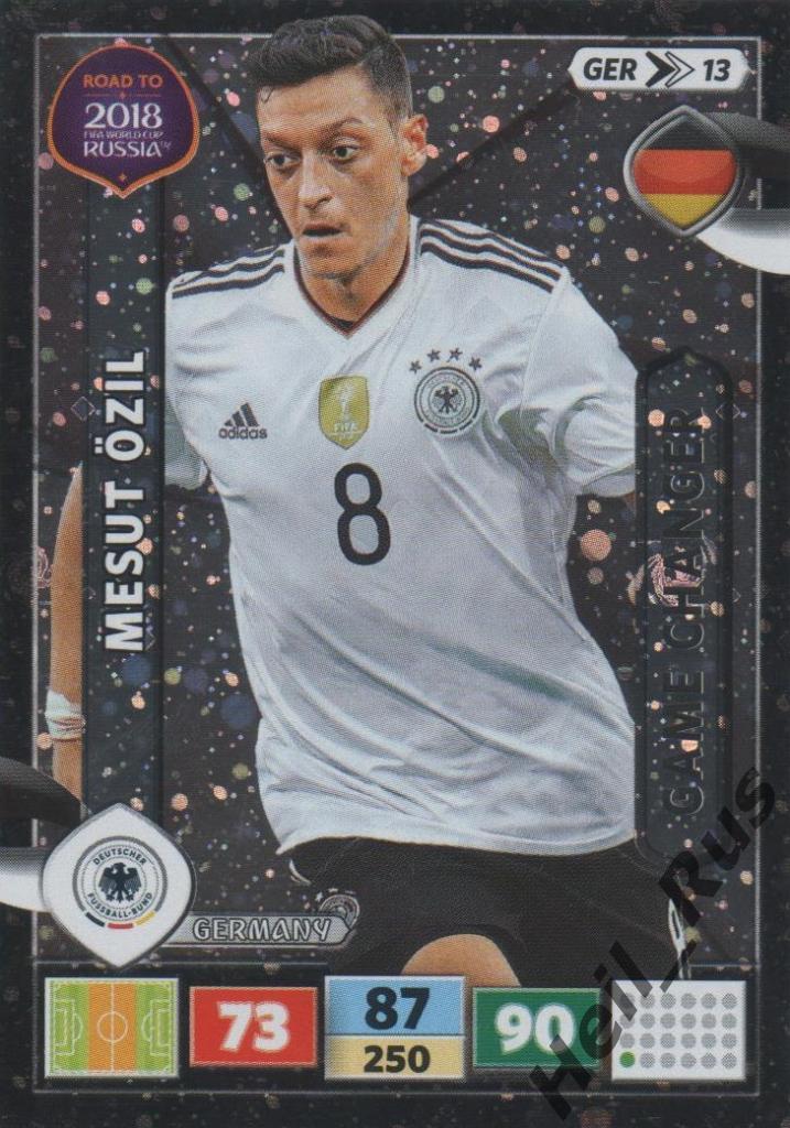 Футбол. Карточка Mesut Ozil/Месут Озиль (Германия, Реал Мадрид, Арсенал) Panini