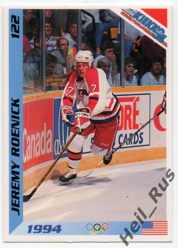 Хоккей Карточка Jeremy Roenick/Джереми Реник USA/США, Chicago Blackhawks НХЛ/NHL