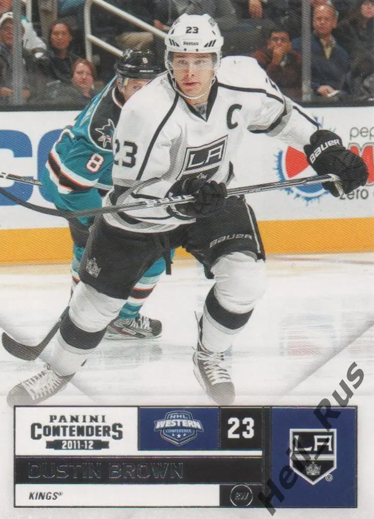 Хоккей. Карточка Dustin Brown / Дастин Браун (Los Angeles Kings / Кингз) НХЛ/NHL