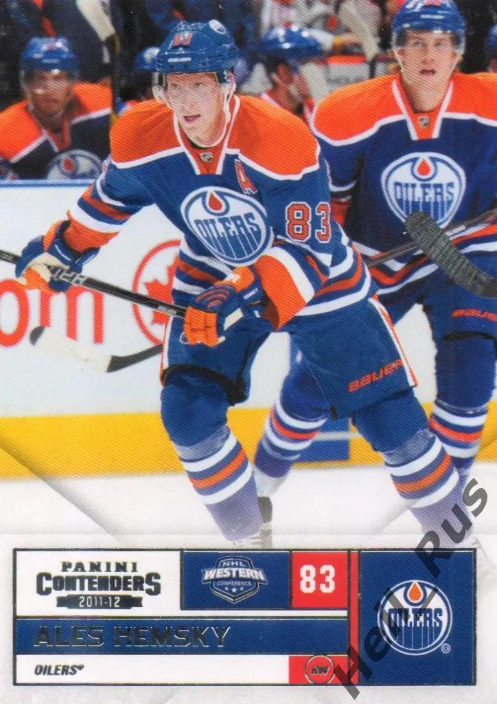 Хоккей; Карточка Ales Hemsky/Алеш Гемски Edmonton Oilers/Эдмонтон Ойлерз НХЛ/NHL