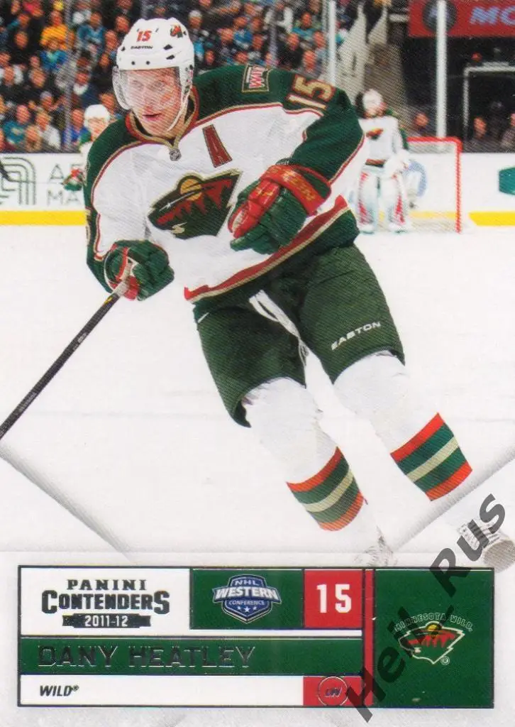 Хоккей. Карточка Dany Heatley/Дэни Хитли Minnesota Wild/Миннесота Уайлд НХЛ/NHL