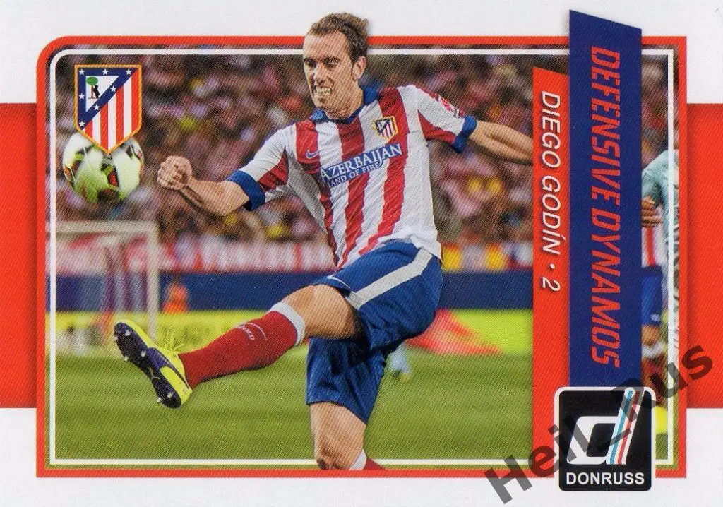 Футбол. Карточка Diego Godin/Диего Годин (Атлетико Мадрид) Panini/Панини 2015