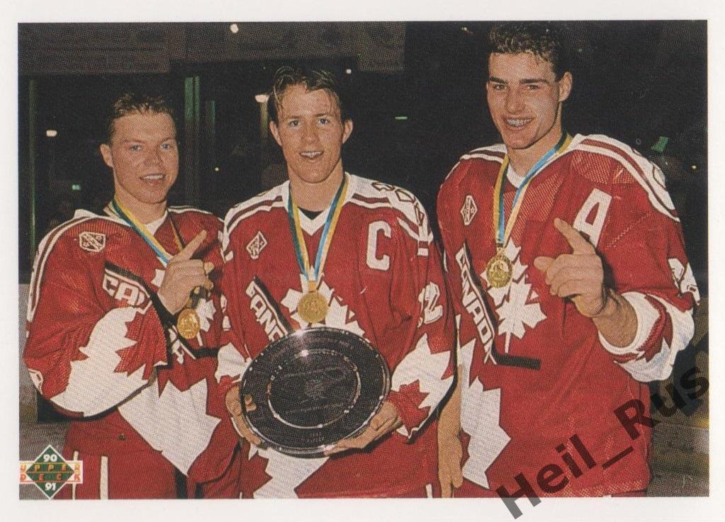 Хоккей. Карточка Kris Draper/Steven Rice/Eric Lindros (Canada / Канада) НХЛ/NHL