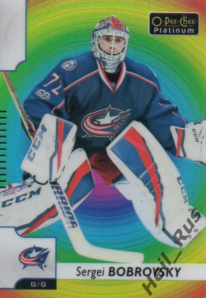 Хоккей Карточка Сергей Бобровский (Коламбус, СКА, Металлург Новокузнецк) НХЛ/КХЛ