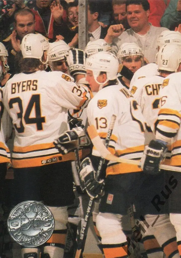 Хоккей. Карточка Boston Bruins/Бостон Брюинз - Adams Division Champions НХЛ/NHL