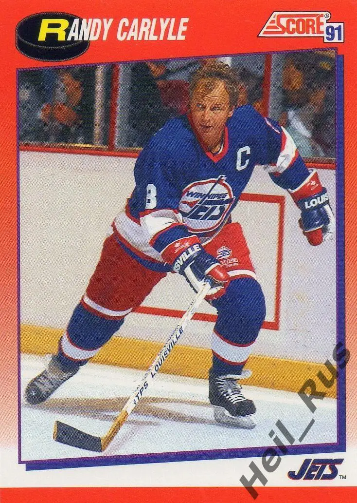 Хоккей. Карточка Randy Carlyle / Рэнди Карлайл (Winnipeg Jets/Виннипег) НХЛ/NHL