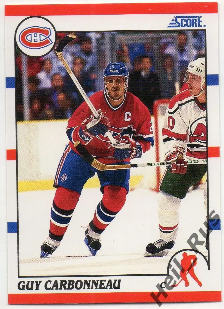 Хоккей. Карточка Guy Carbonneau/Ги Карбонно Montreal Canadiens/Монреаль NHL/НХЛ