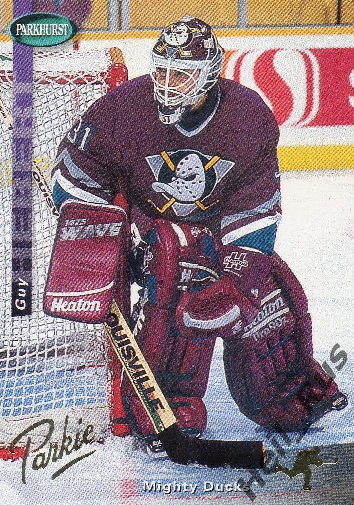 Хоккей. Карточка Guy Hebert/Ги Эбер (Anaheim Mighty Ducks/Анахайм Дакс) НХЛ/NHL