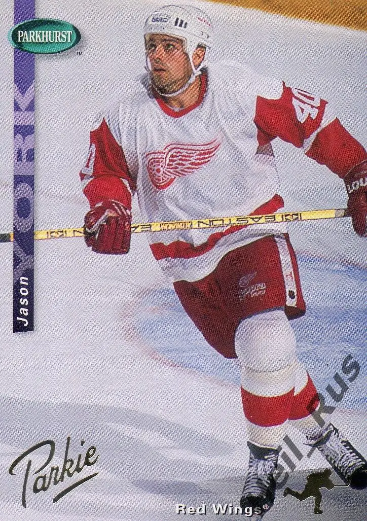 Хоккей. Карточка Jason York/Джейсон Йорк (Detroit Red Wings/Детройт) НХЛ/NHL