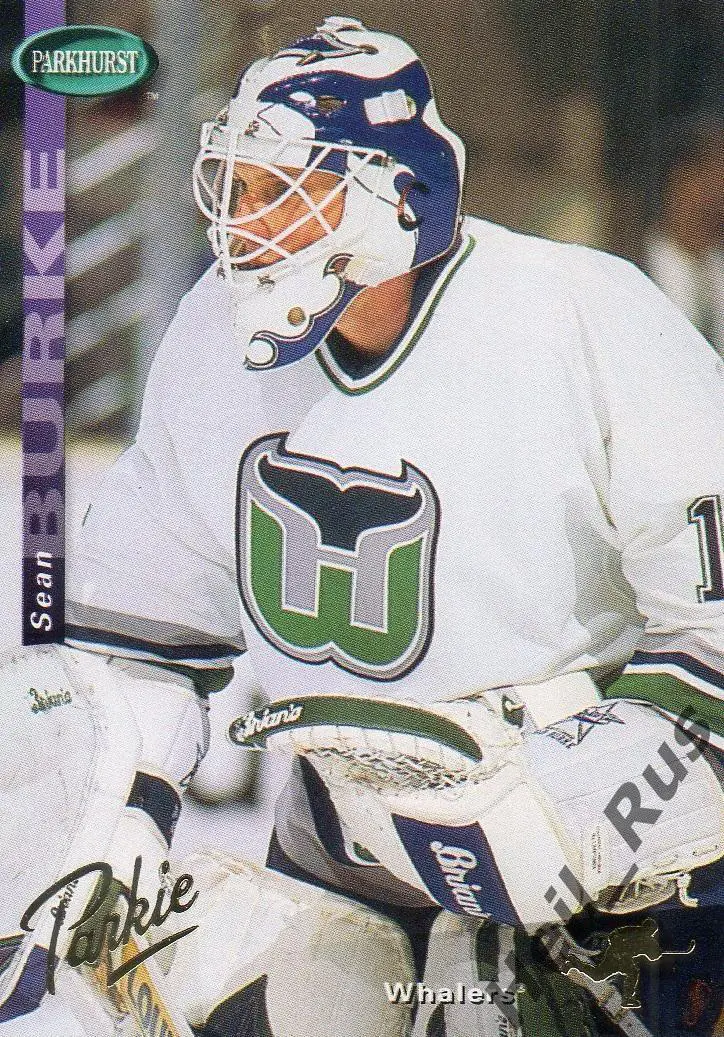 Хоккей. Карточка Sean Burke/Шон Бурк (Hartford Whalers/Хартфорд Уэйлерс) НХЛ/NHL