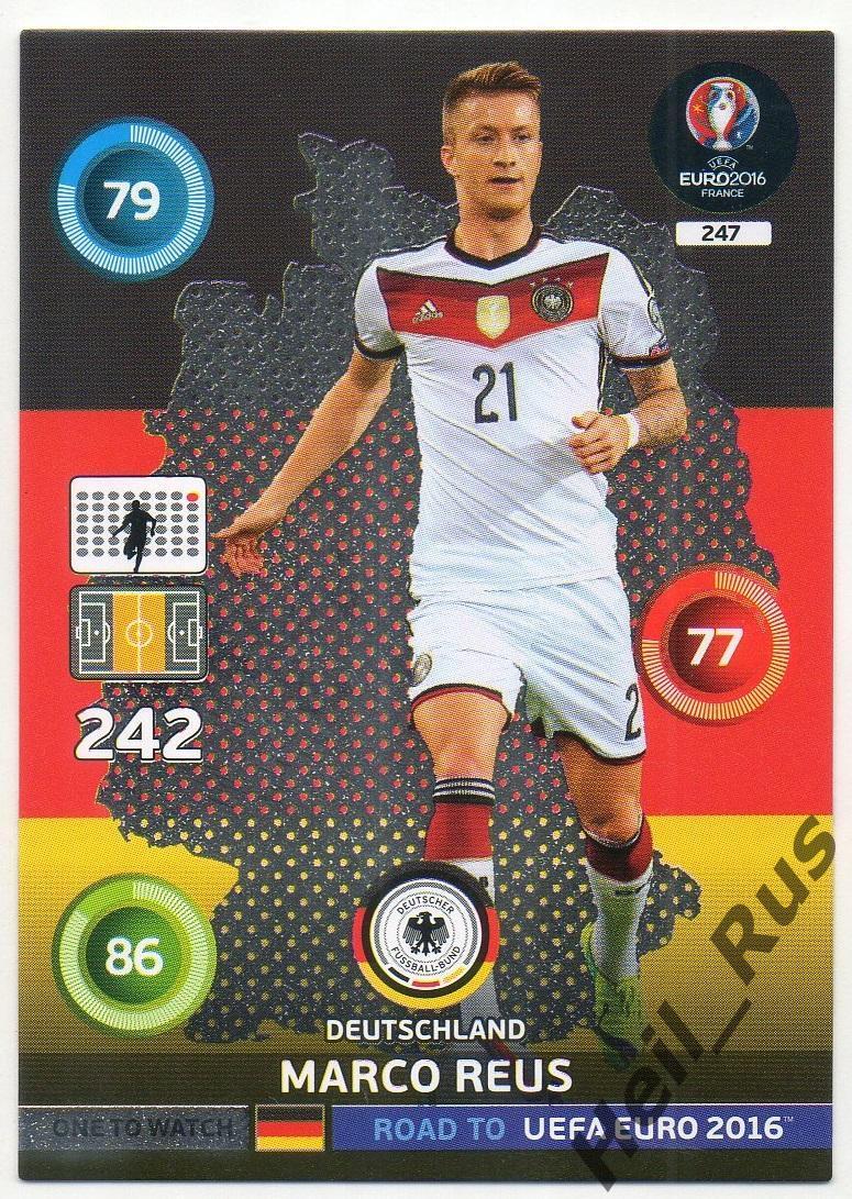 Футбол Карточка Marco Reus/Марко Ройс Германия, Боруссия Дортмунд Euro/Евро 2016