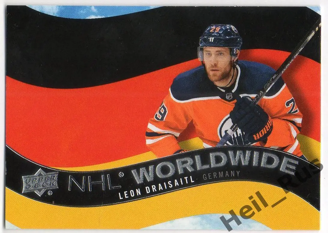 Хоккей; Карточка Leon Draisaitl/Леон Драйзайтль Edmonton Oilers/Эдмонтон НХЛ/NHL