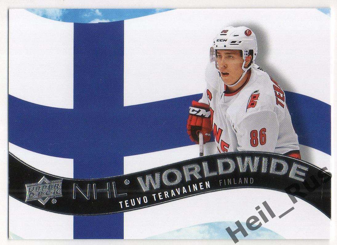 Хоккей; Карточка Teuvo Teravainen/Теуво Терявяйнен (Carolina Hurricanes) НХЛ/NHL