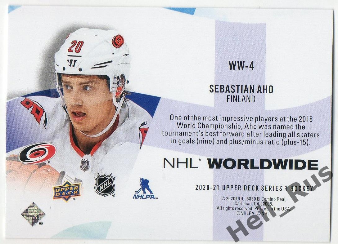 Хоккей Карточка Sebastian Aho/Себастьян Ахо Carolina Hurricanes/Каролина NHL-НХЛ 1