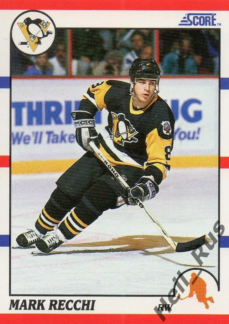 Хоккей. Карточка Mark Recchi/Марк Рекки (Pittsburgh Penguins/Питтсбург) НХЛ/NHL