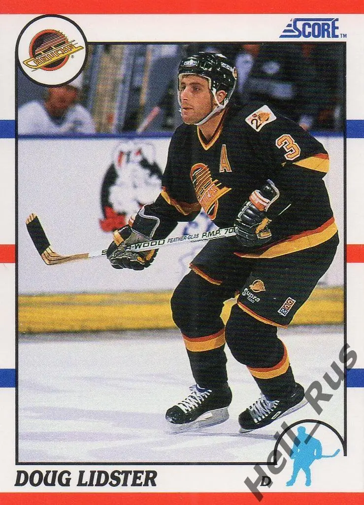 Хоккей. Карточка Doug Lidster/Дуг Лидстер (Vancouver Canucks / Ванкувер) НХЛ/NHL