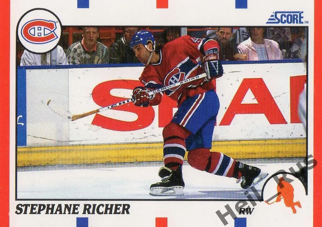 Хоккей. Карточка Stephane Richer/Стефан Рише Montreal Canadiens/Монреаль НХЛ/NHL