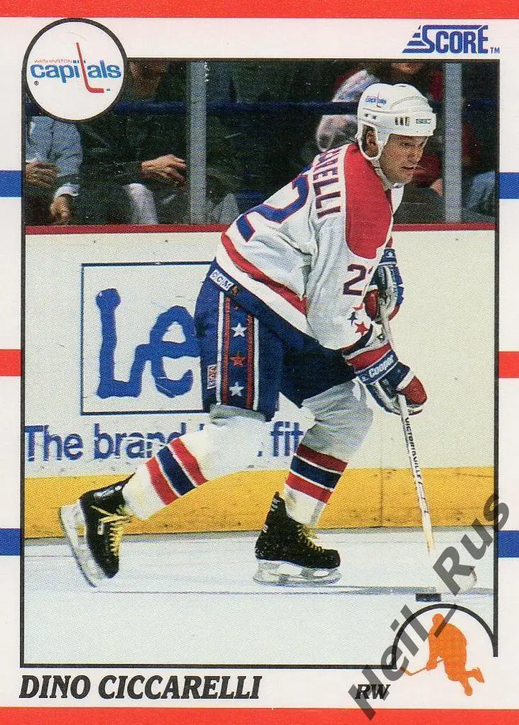Хоккей. Карточка Dino Ciccarelli/Дино Сиссарелли (Washington Capitals) НХЛ/NHL