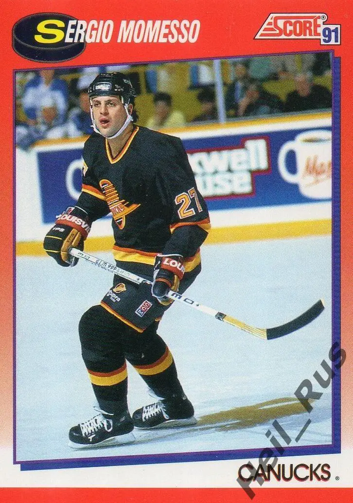 Хоккей; Карточка Sergio Momesso/Серджио Момессо Vancouver Canucks/Кэнакс НХЛ/NHL