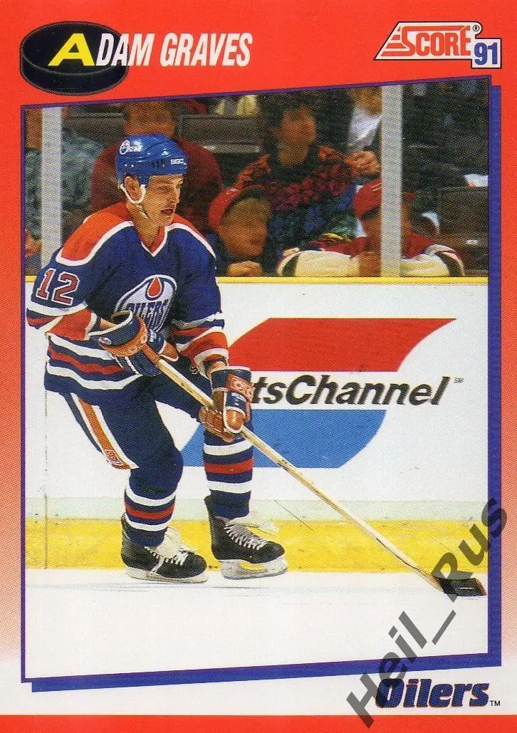 Хоккей. Карточка Adam Graves/Адам Грэйвз Edmonton Oilers/Эдмонтон Ойлерз НХЛ/NHL